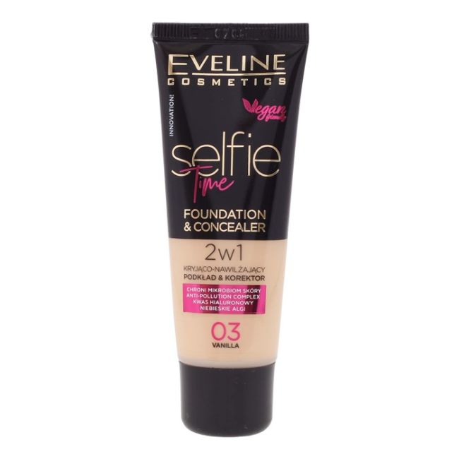 

Тональный крем и консилер Selfie Time Eveline, цвет 03, 30 мл