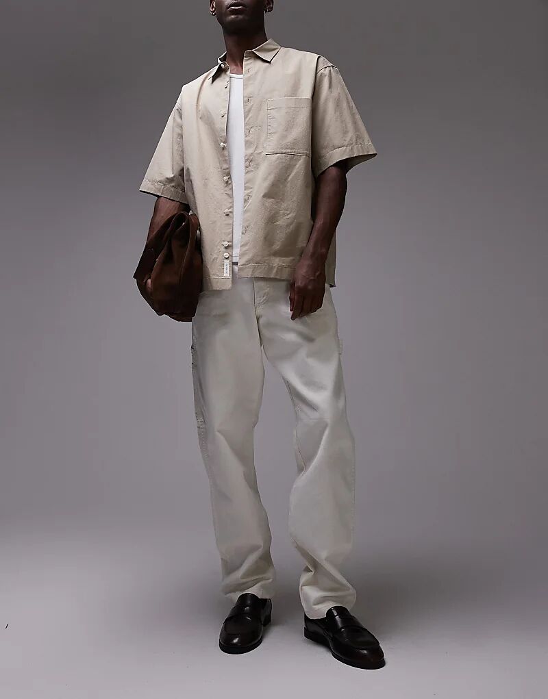 

Плотницкие брюки Dickies из утиного полотна цвета «кремовый»