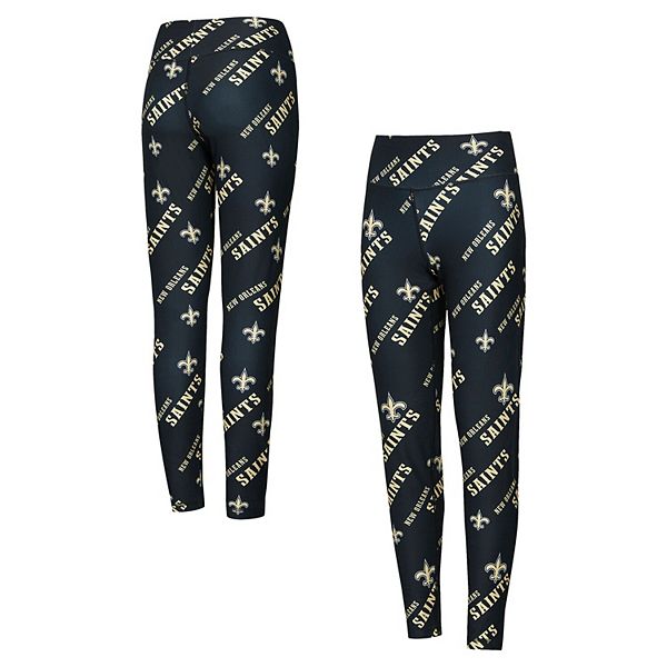 

Женские черные леггинсы Concepts Sport New Orleans Saints Breakthrough Allover Print Unbranded
