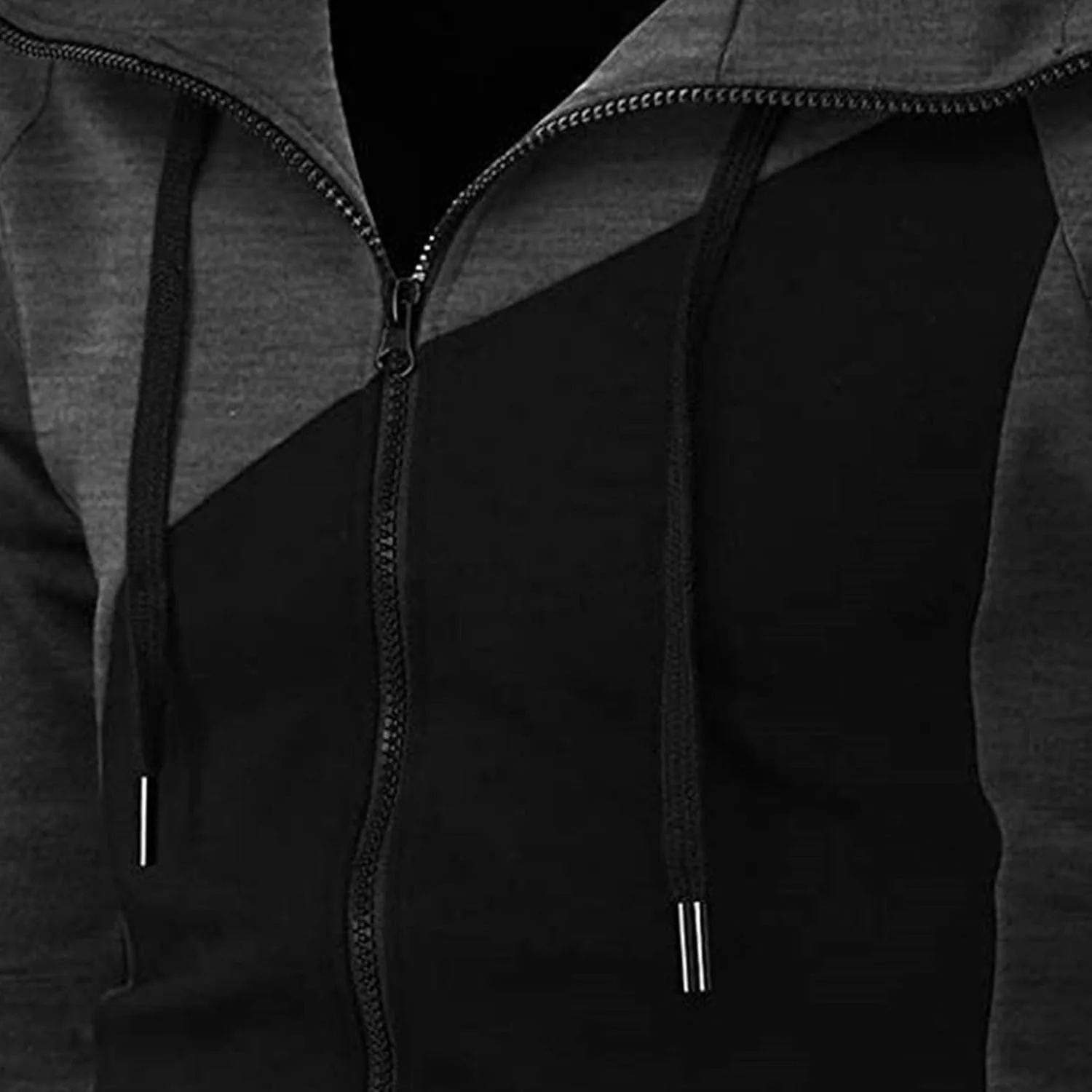 Мужская худи с контрастными вставками, Heavyweight, Full Zip, Slim Fit — фото 3