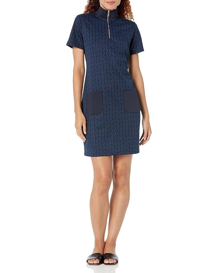 

Платье Tommy Hilfiger Zip Jacquard, цвет True Blue Multi