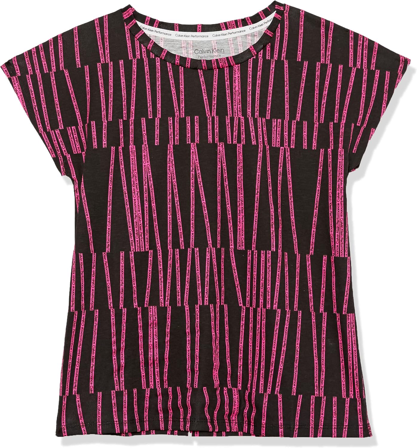 

Футболка Calvin Klein Active Legacy с коротким рукавом для девочек, Pink Glo Strips, Розовый, Футболка Calvin Klein Active Legacy с коротким рукавом для девочек, Pink Glo Strips