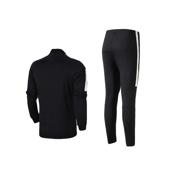 Nike Мужской повседневный спортивный комплект, черный, с воротником-стойкой, средней жесткости — фото 3