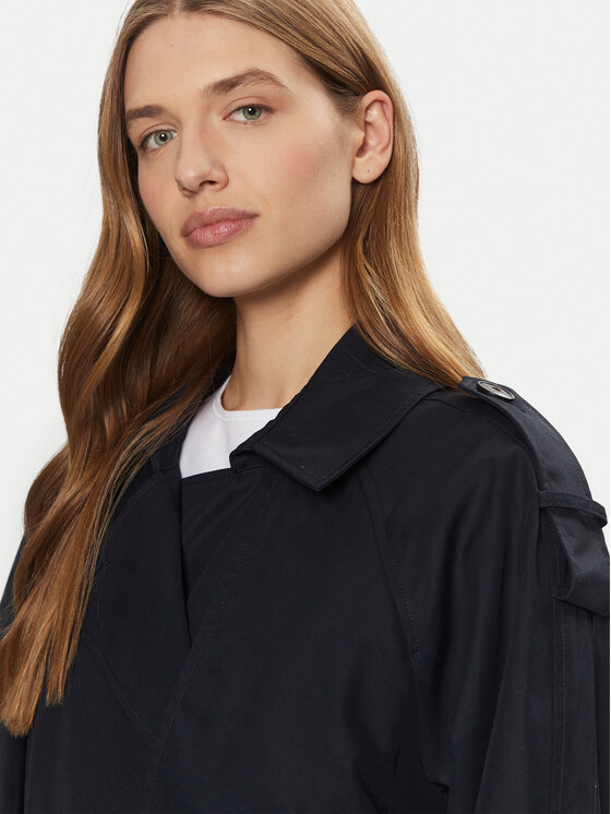 Пальто свободного покроя WW0WW45918 Tommy Hilfiger, синий — фото 4