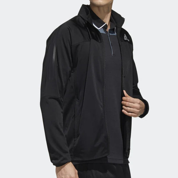 Куртка adidas 3s Knit Jkt Tennis Sports Stand Collar Jacket Black, черный — фото 4