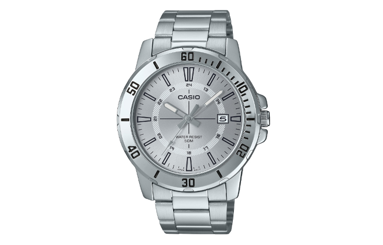 

CASIO Мужские серебряные часы стандартной серии MTP-VD01D-7C
