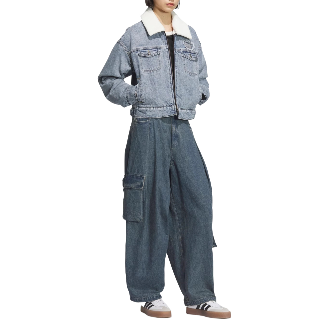 Adidas Originals Джинсовая куртка женская, Light Denim Blue — фото 3