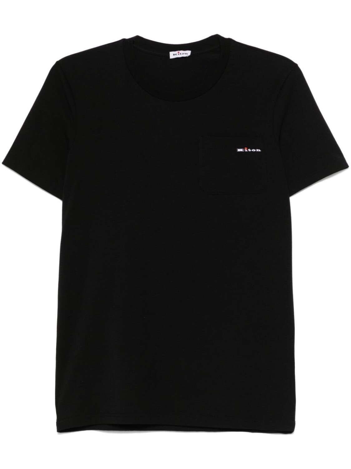 

Kiton футболка с вышитым логотипом, черный