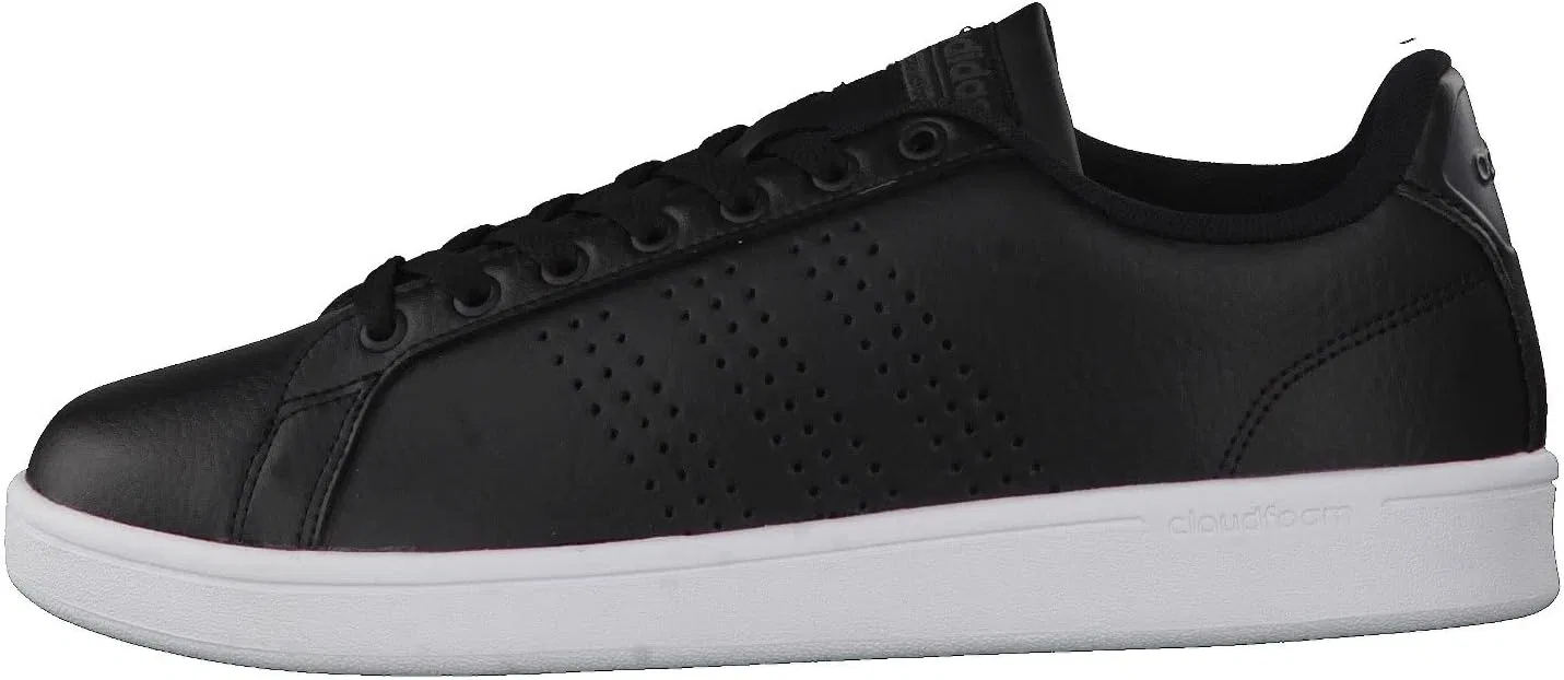 Женские кожаные кроссовки Adidas Advantage Premium, Black Cblack Cblack Dgsogr — фото 2