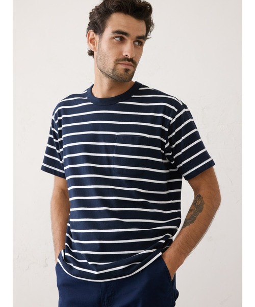 

BANANA REPUBLIC FACTORY STORE Футболка в полоску, свободный крой, Banana Republic, темно-синий