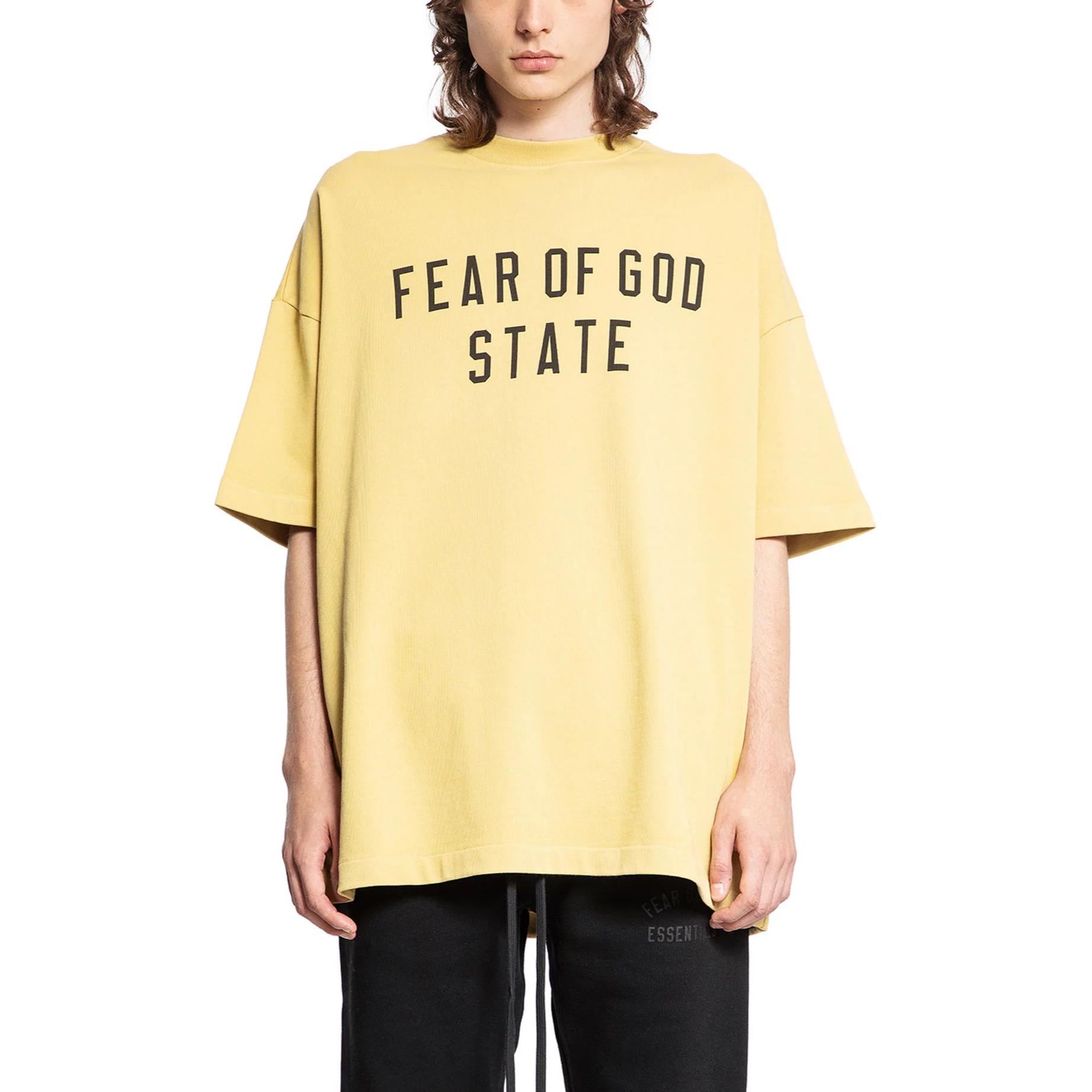 Тяжелая водолазка Fear Of God Essentials, янтарное золото/янтарь — фото 4