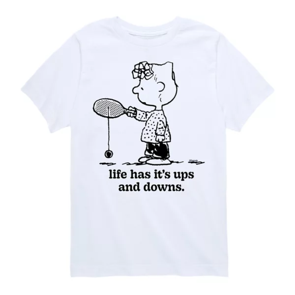 

Футболка для мальчиков 8-20 лет с принтом "Жизнь как у Салли из Peanuts — взлеты и падения" Licensed Character, белый