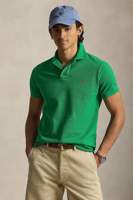 Футболка-поло хлопковая Polo Ralph Lauren, зеленая