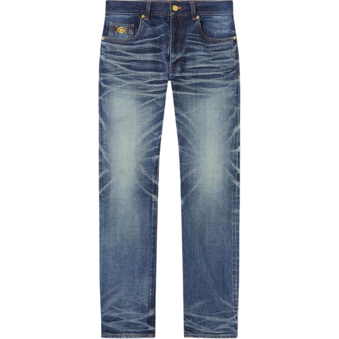 Сделано в Японии джинсы slim fit VERSACE, синий