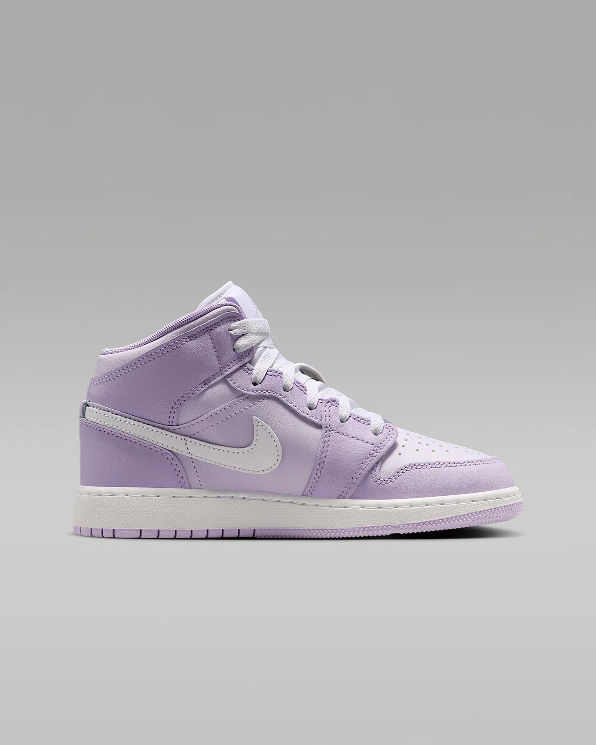 Кроссовки Air Jordan 1 Mid для детей старшего возраста, Violet Mist/Barely Grape/White — фото 3