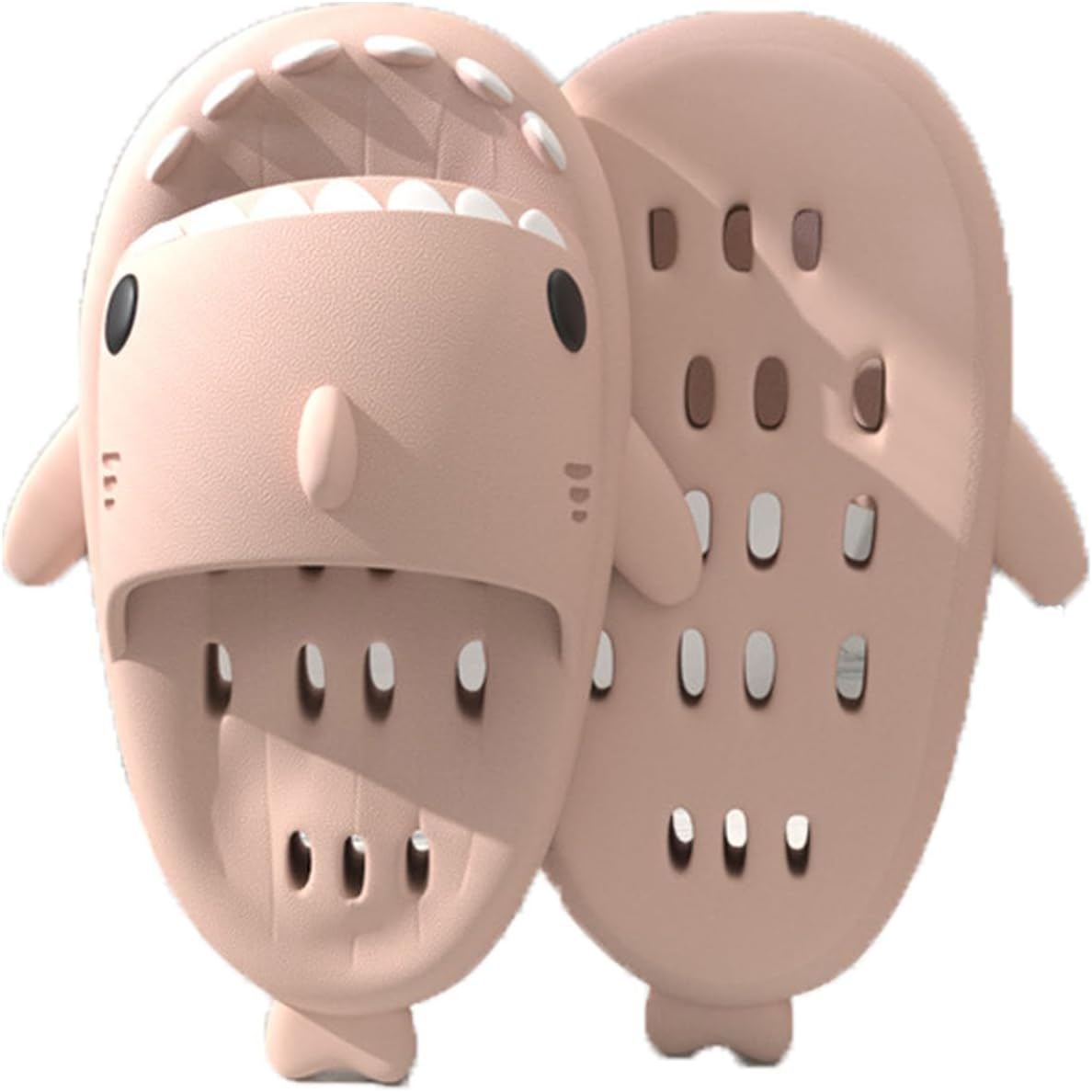 

Тапочки для ванной Zureto Shark, быстро сохнут, противоскользящие, утолщенные, массаж для ног, для дома и улицы, унисекс, розовый