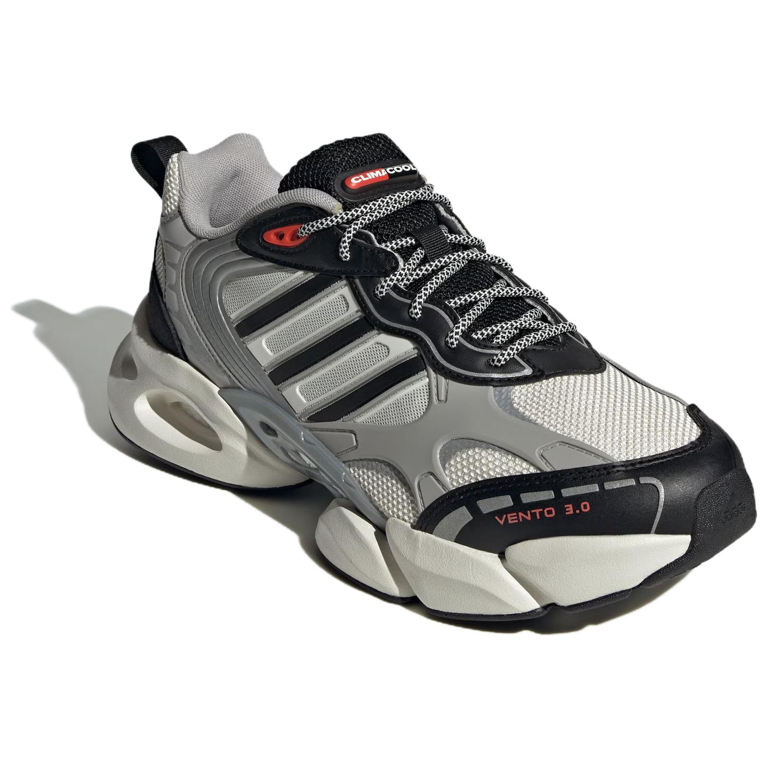 Adidas Кроссовки мужские беговые низкие Climacool дышащие амортизирующие белый черный серый — ярко-белый/черный/светло-серый, цвет Bright White/Black/Light Gray — фото 4