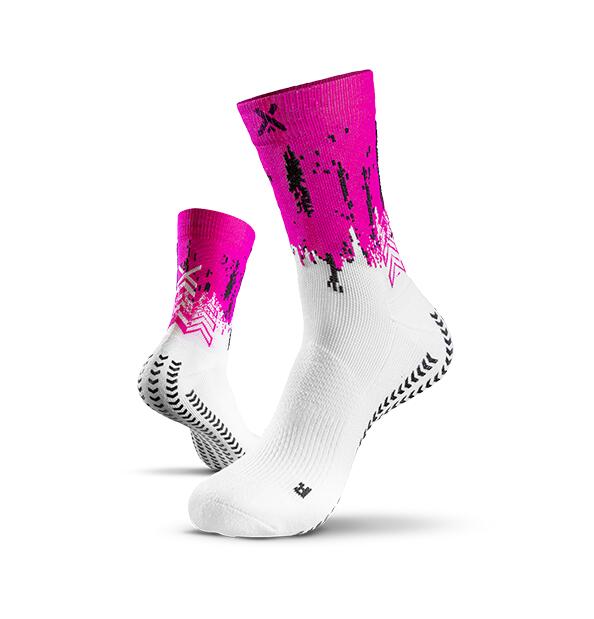 

GEARXPRO Носки для паделя SOXPro Padel с защитой от растяжений, белые с флуоресцентной фуксией