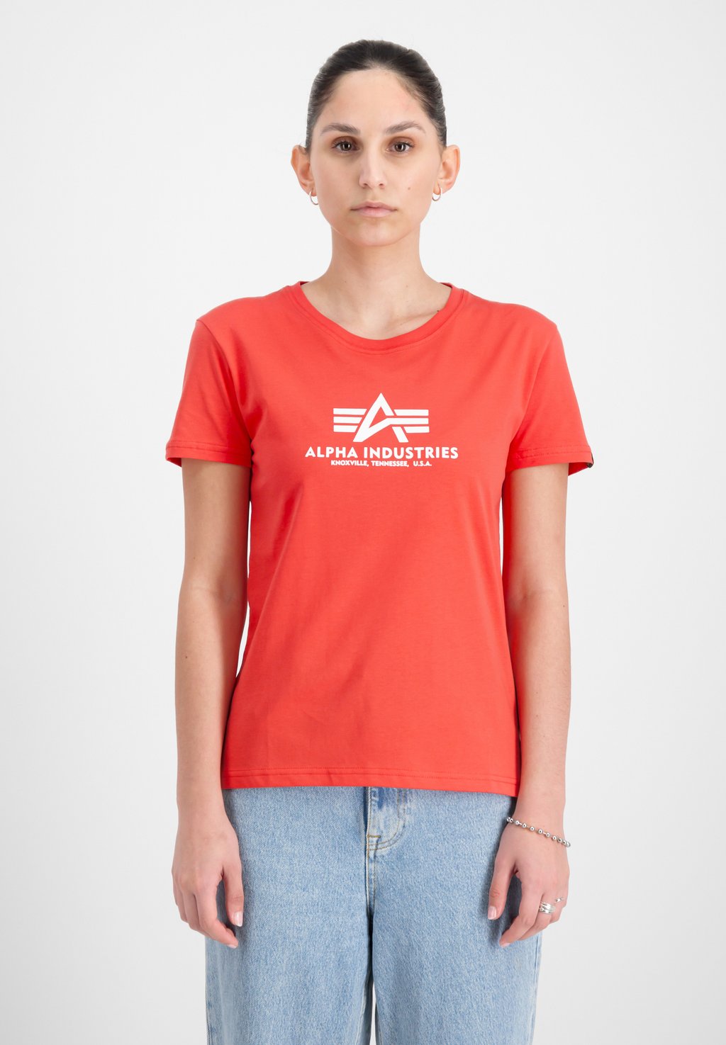 

Футболка с принтом Alpha Industries, красный