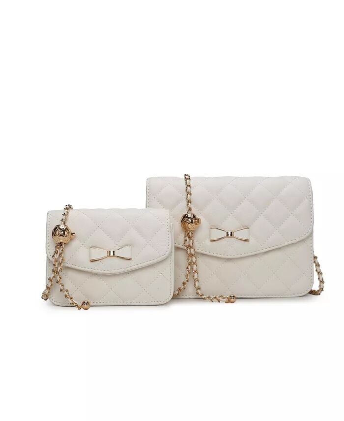 

Стеганая сумка через плечо Blossom и мини-сумка от Mia K Mkf Collection, белый