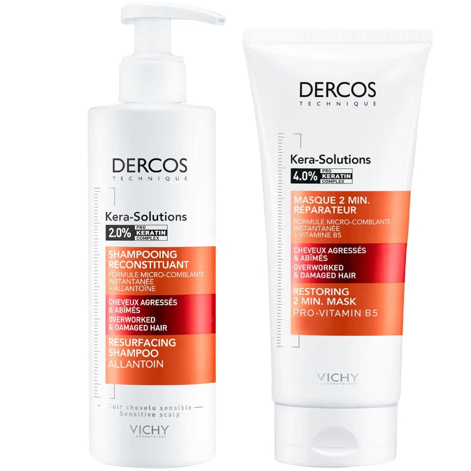 Дуэт для восстановления поврежденных волос Dercos Kera-Solutions от Vichy Vichy