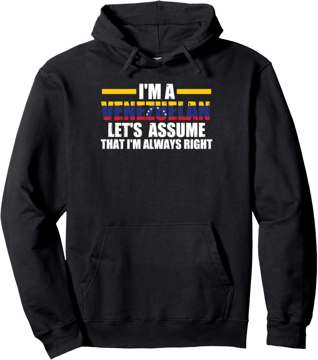 

Я венесуэлец. Допустим, я прав. Худи с венесуэльским принтом Venezuelan Roots Venezuelan Flag Gift Idea, черный