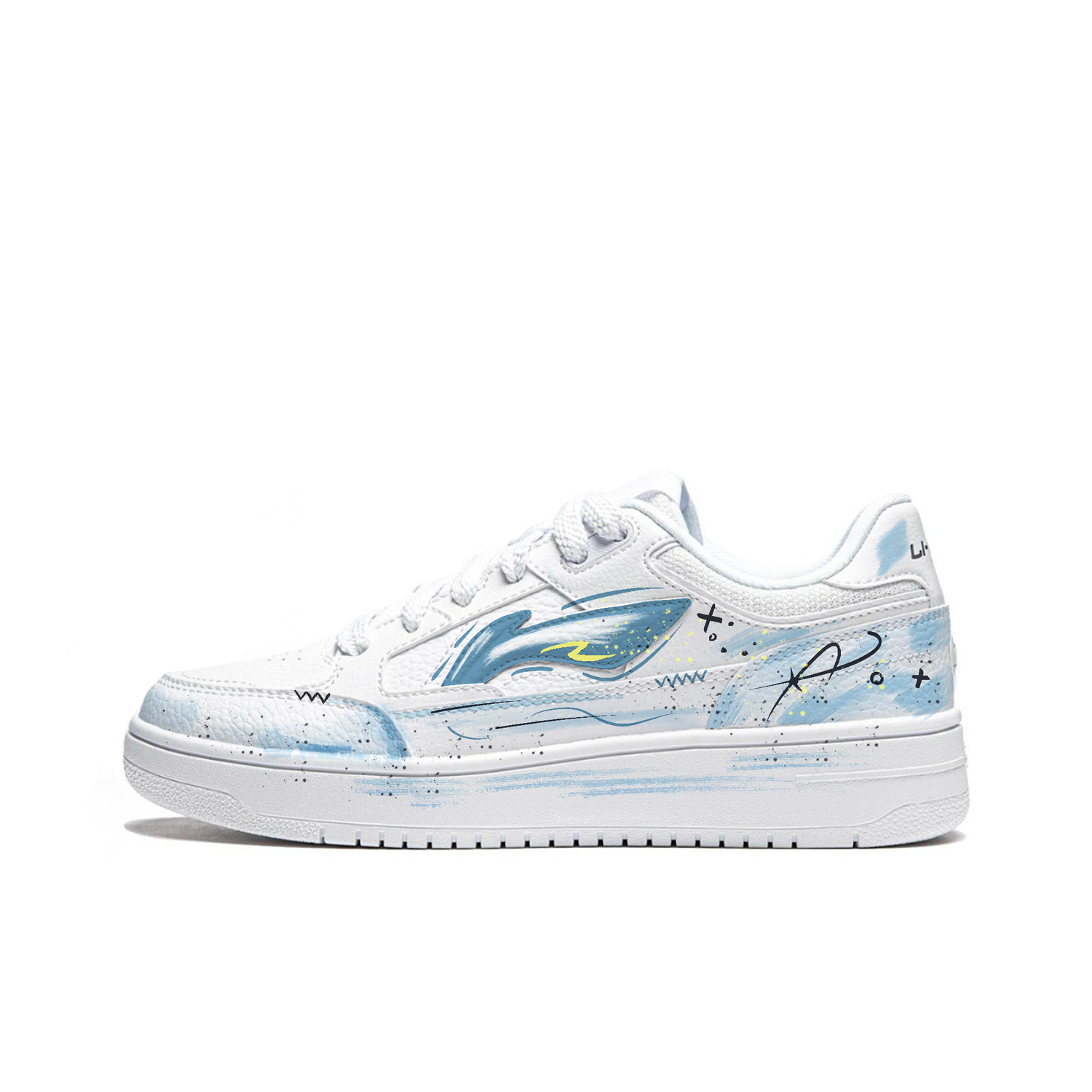 

Li-Ning Li Ning Tianji Ice Blue Starry Sea искусственная кожа высота увеличение износостойкий противоскользящий низкий верх
