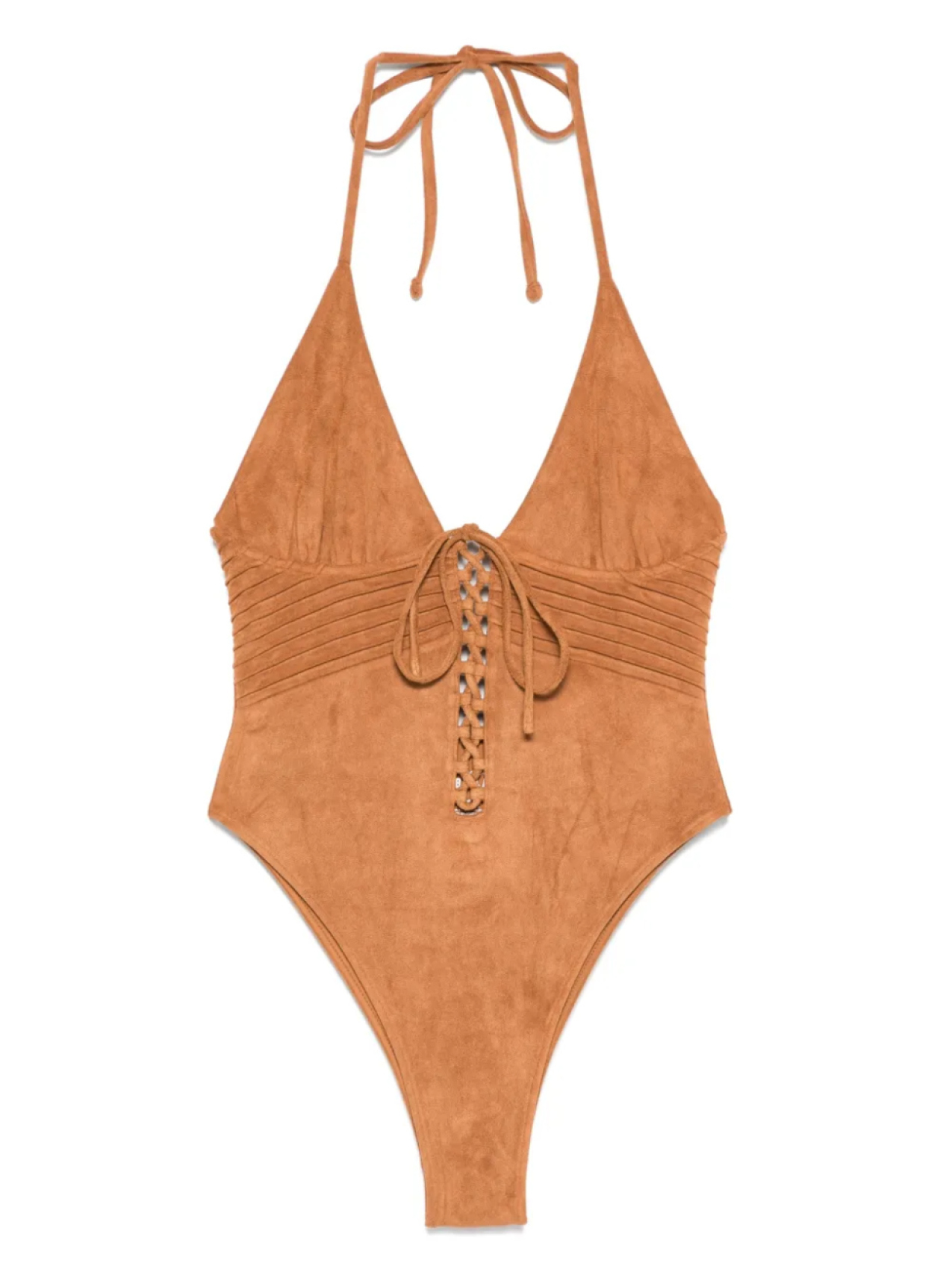 

Frankies Bikinis купальник Barrel из коллаборации с Bella Hadid, коричневый