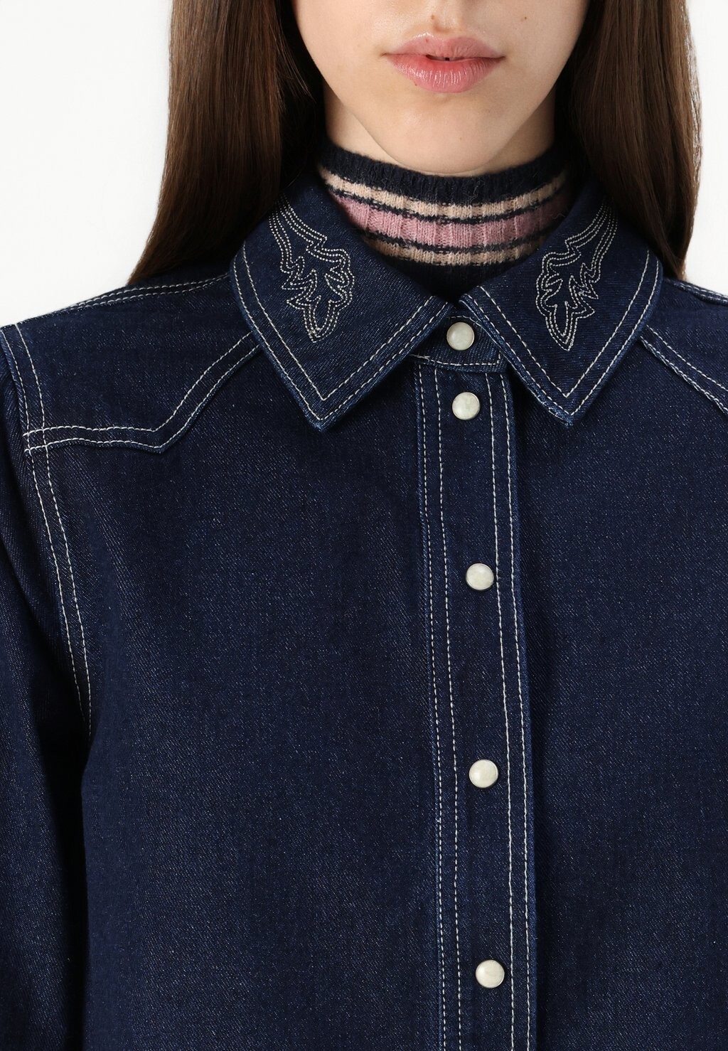 

Блузка на пуговицах JDYBELLA SHIRT JDY, темно-синий деним