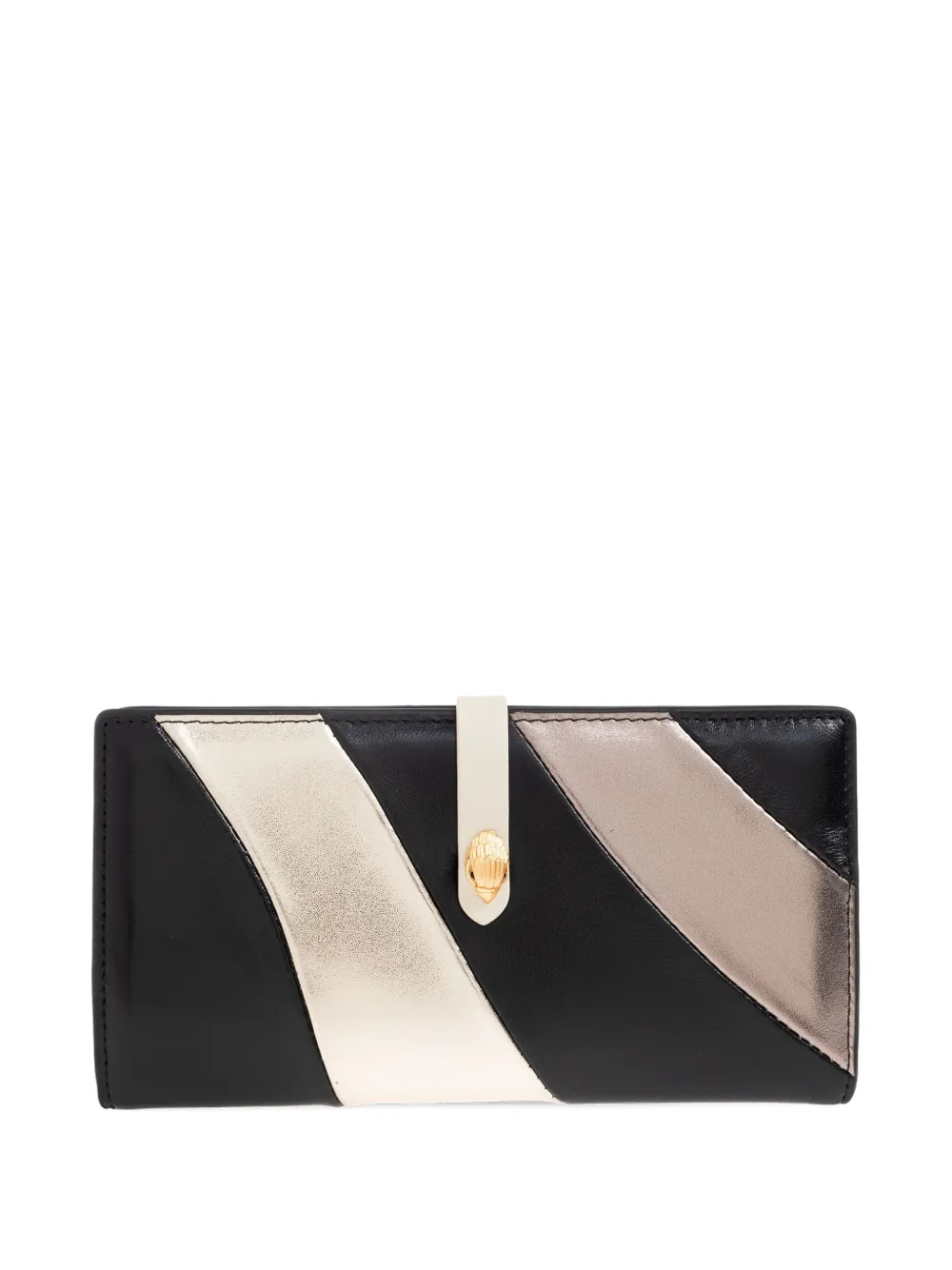 

Кожаный кошелек в диагональную полоску Kurt Geiger London, черный