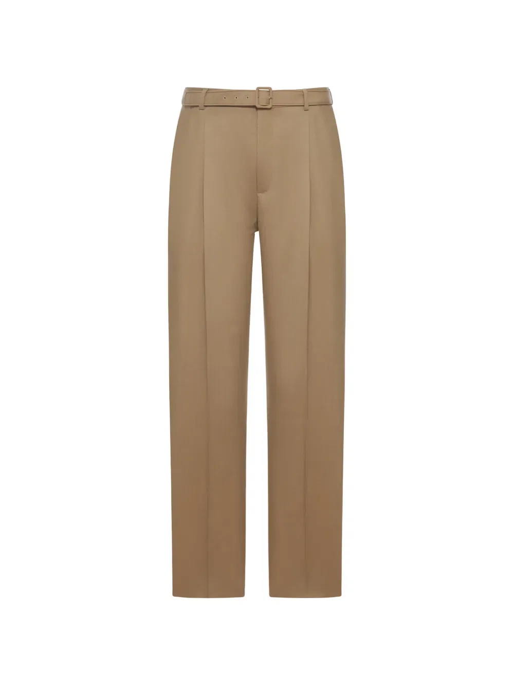 Брюки классического кроя с поясом Saint Laurent, нейтральный