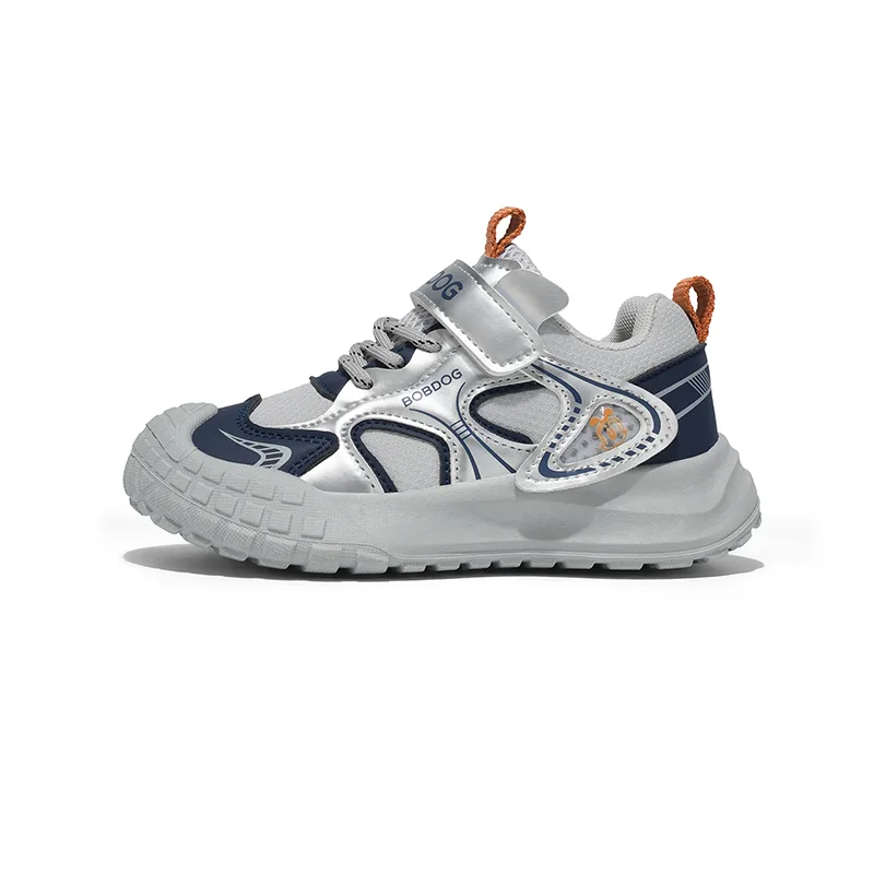 Детские повседневные кроссовки Kids BOBDOG, AJ6046 Black Gray[Leather Upper Waterproof] — фото 3