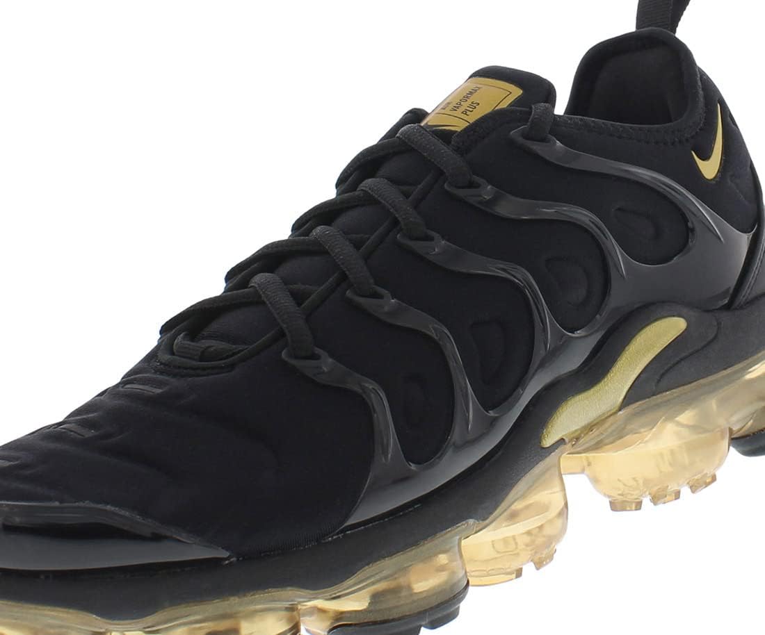 Мужские беговые кроссовки Nike Air Vapormax Plus, черный/золотой — фото 3