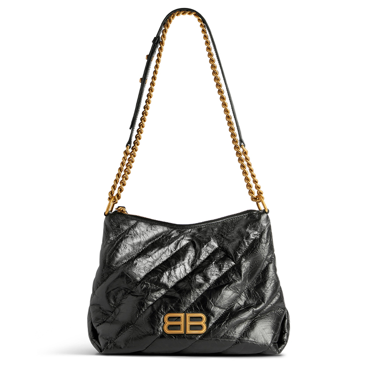 Сумка через плечо Balenciaga Crush Calfskin Small женская черная — фото 2