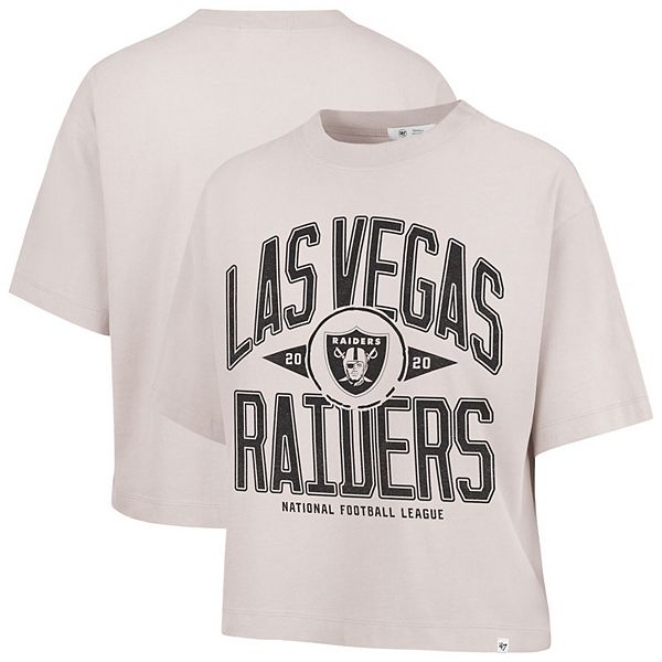 

Женская футболка '47 Natural Las Vegas Raiders Cropped Windthrow Ravine 47 Brand