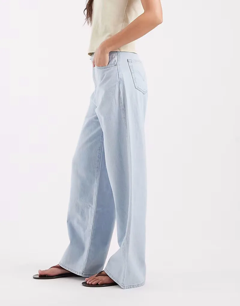 Джинсы Levi's Cinch Baggy в отбеленном варианте, bleach wash синий — фото 3