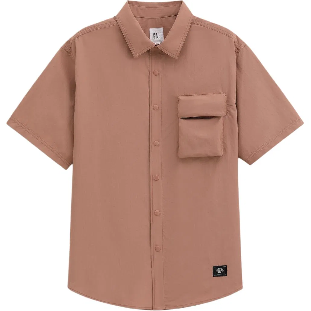 Рубашка мужская с отложным воротником, рабочая GAP, Light Brown