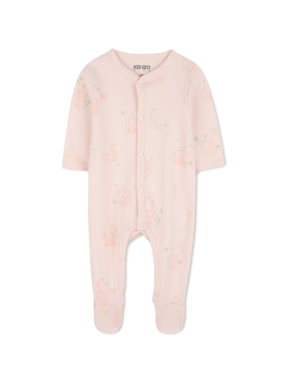 Комплект с принтом для новорожденного Kenzo Kids, розовый — фото 3