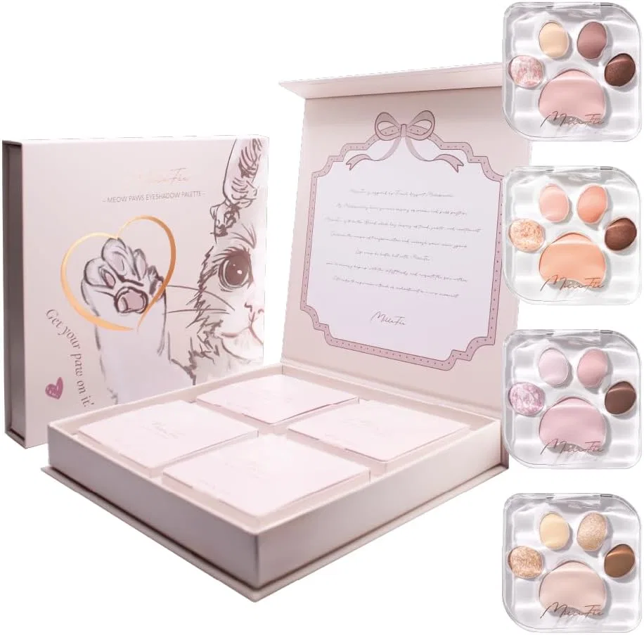 Тени для век Millefée Meow Paws, 4 палетки, 09 new color