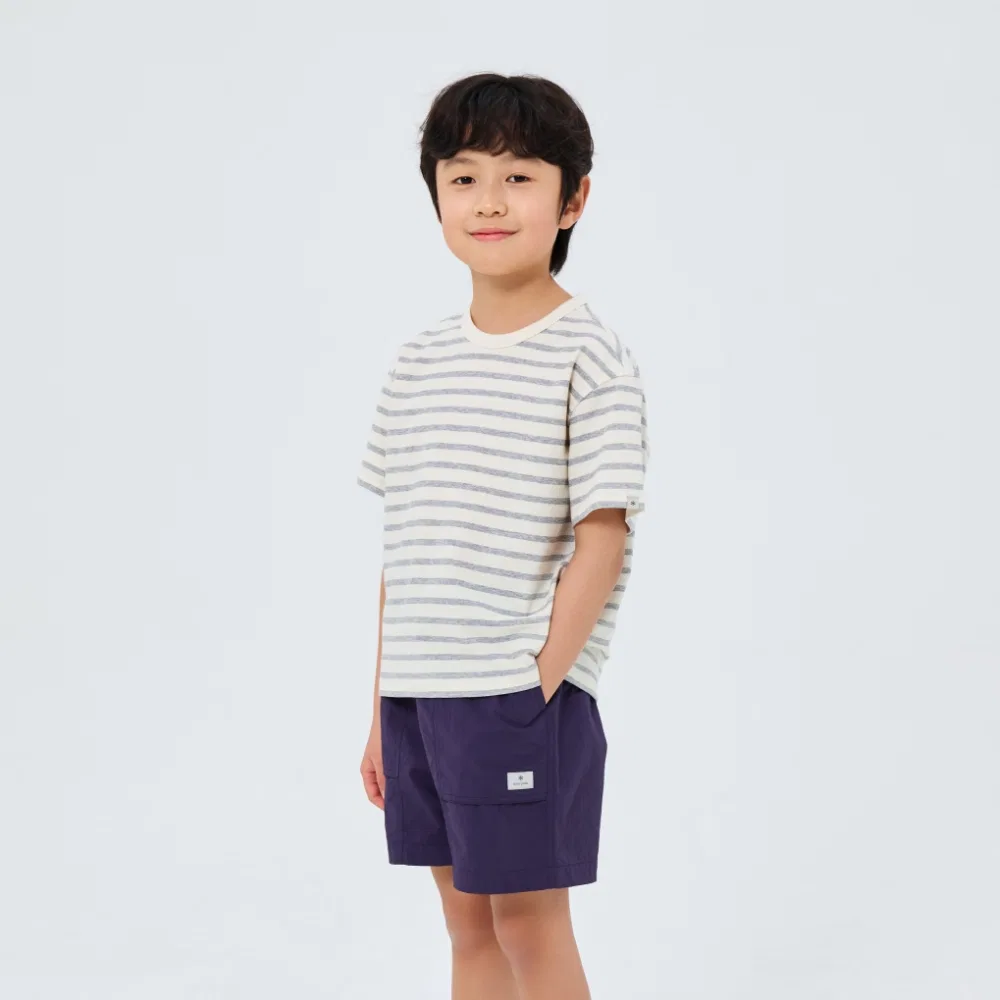 Детская полосатая футболка Sorona серая от Snowpeak Apparel Kids