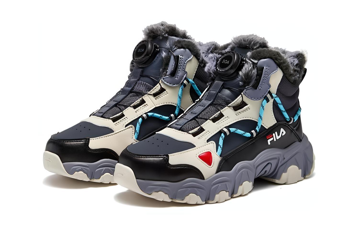 Износостойкие дышащие низкие детские повседневные кроссовки Contour Blue Mirrored Gray для подростков FILA KIDS — фото 3