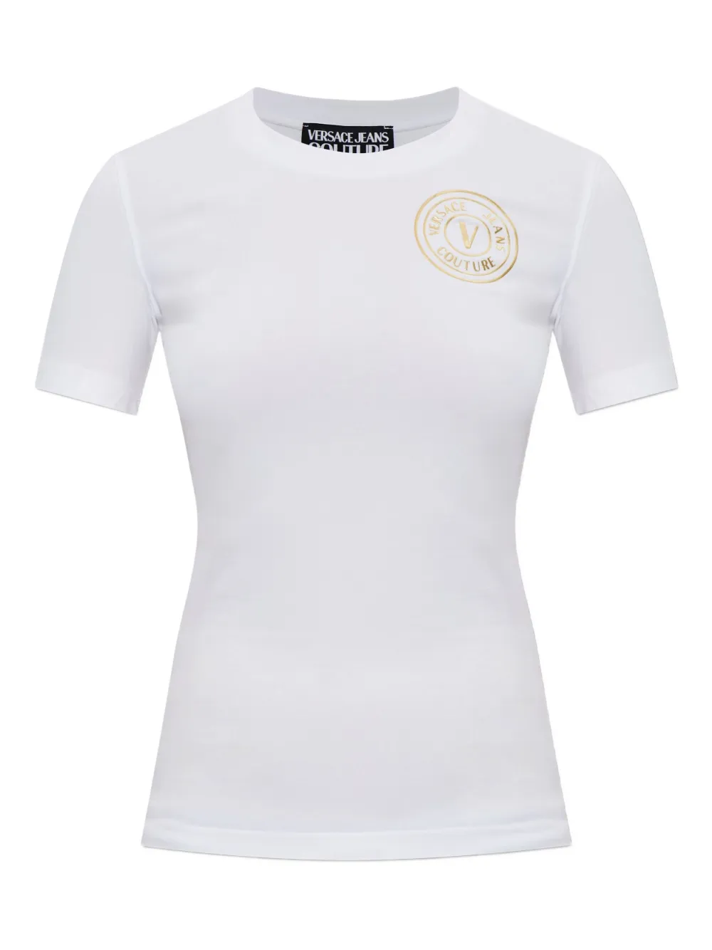 

Футболка с короткими рукавами и логотипом Versace Jeans Couture, белый