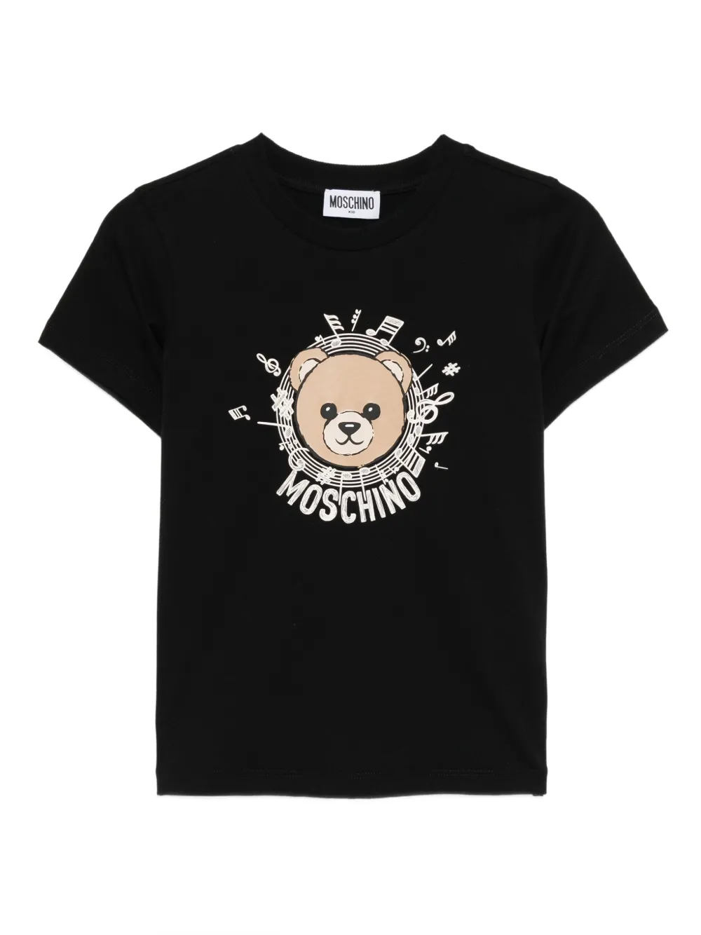 

Футболка с логотипом Moschino Kids, черный