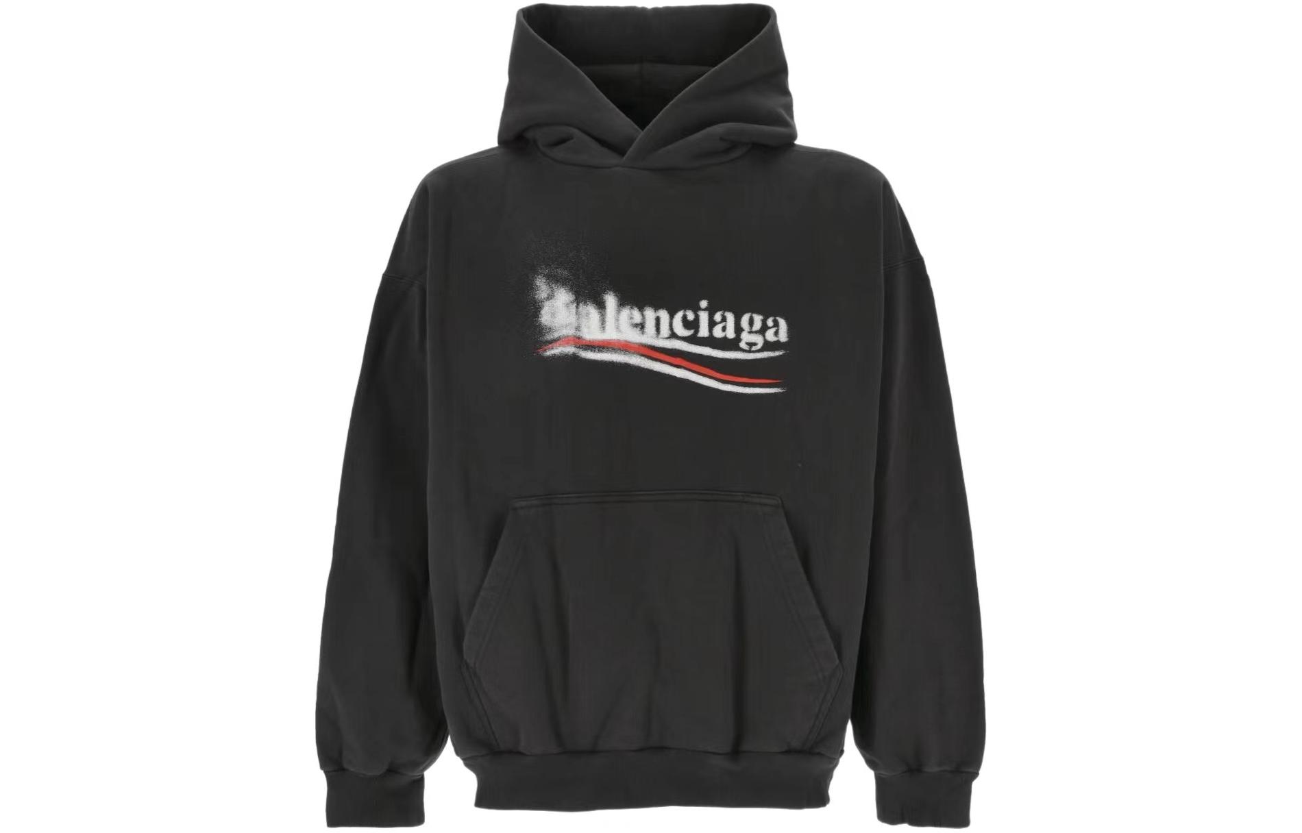 

Толстовка мужская Balenciaga с логотипом, черный / белый