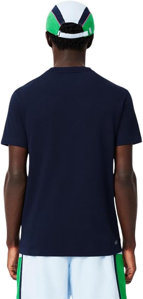 Футболка Lacoste Ultra Dry, мужская, с принтом, navy blue — фото 3
