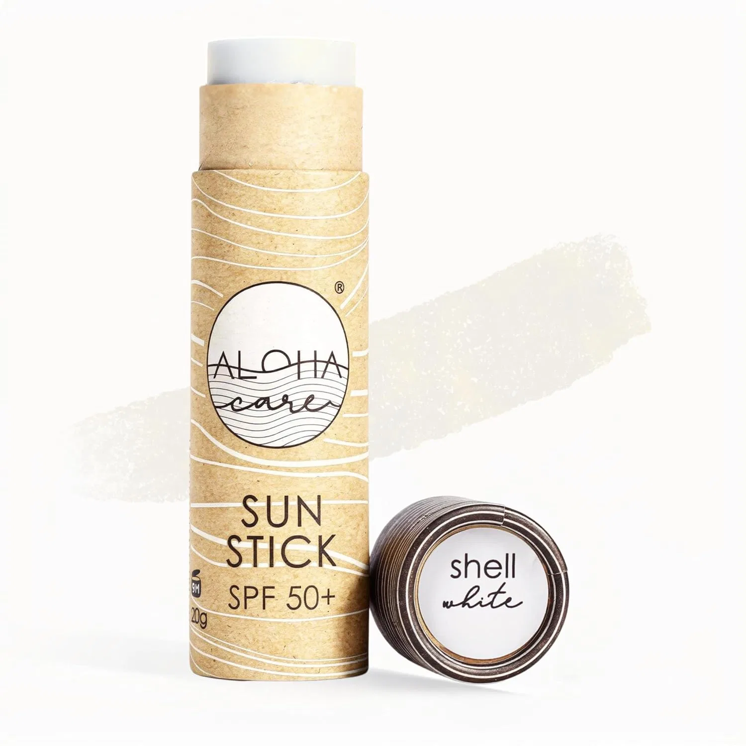 Минеральный солнцезащитный стик для лица «Sun Stick SPF 50+» от Aloha Aloha Care, White