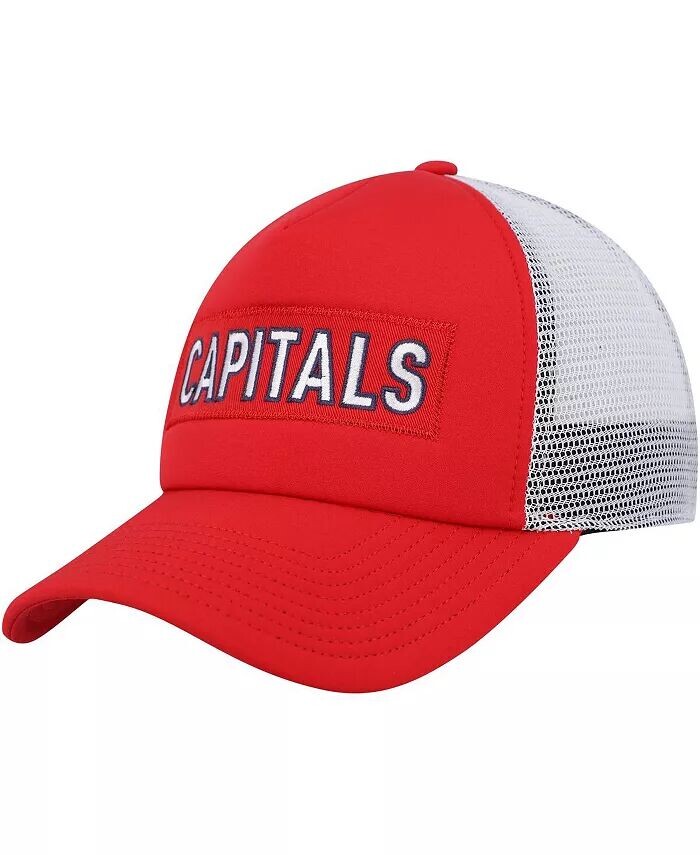 

Мужская красно-белая кепка Washington Capitals Team Plate Trucker Snapback Adidas