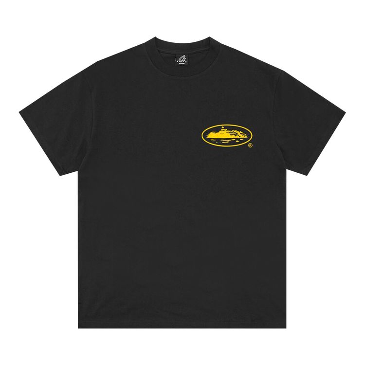 

Футболка Corteiz OG Island Tee 'Black/Yellow', черный