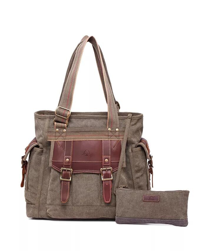 

Женская сумка-тоут Turtle Ridge Canvas TSD BRAND, зеленый