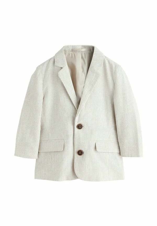 Короткое пальто стандартного кроя Next, Neutral Stripe Linen Blend